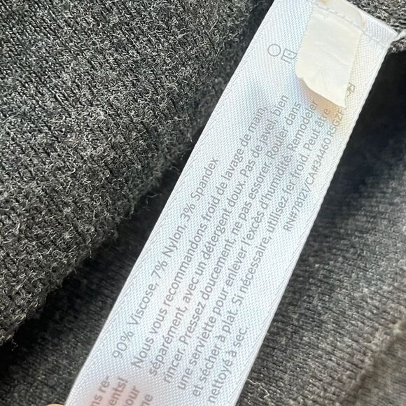 New Eileen Fisher, gray scoop neck, long sleeve sweater - Picture 2 of 4